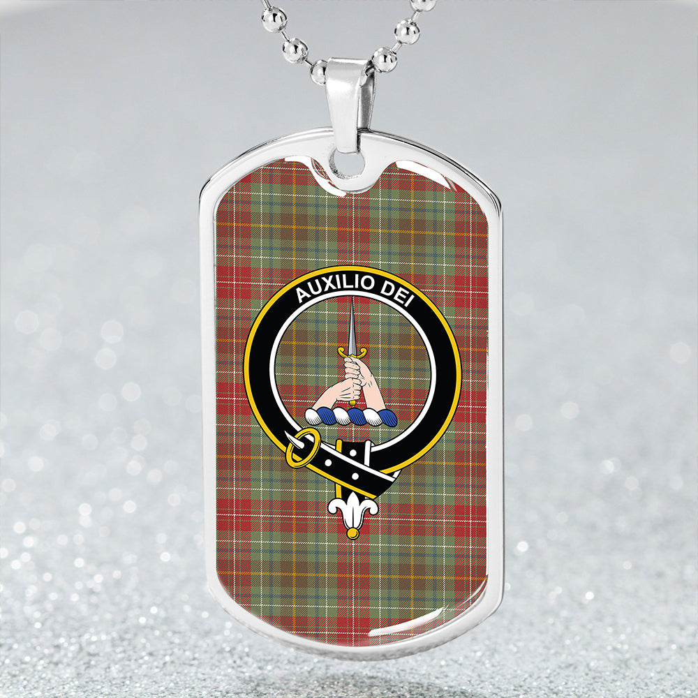 Muirhead Weathered Clan Badge Classic Tartan Dog Tag Necklace