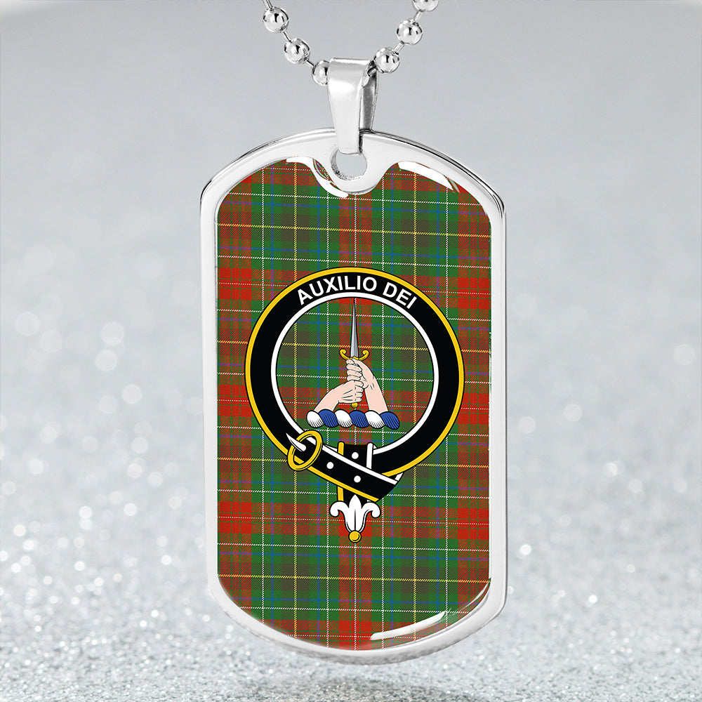 Muirhead #2 Ancient Clan Badge Classic Tartan Dog Tag Necklace