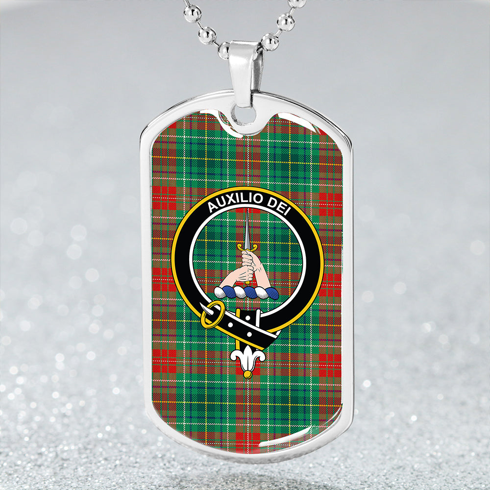 Muirhead #2 Modern Clan Badge Classic Tartan Dog Tag Necklace