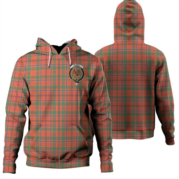 Munro Ancient Tartan Classic Crest Zipper Hoodie