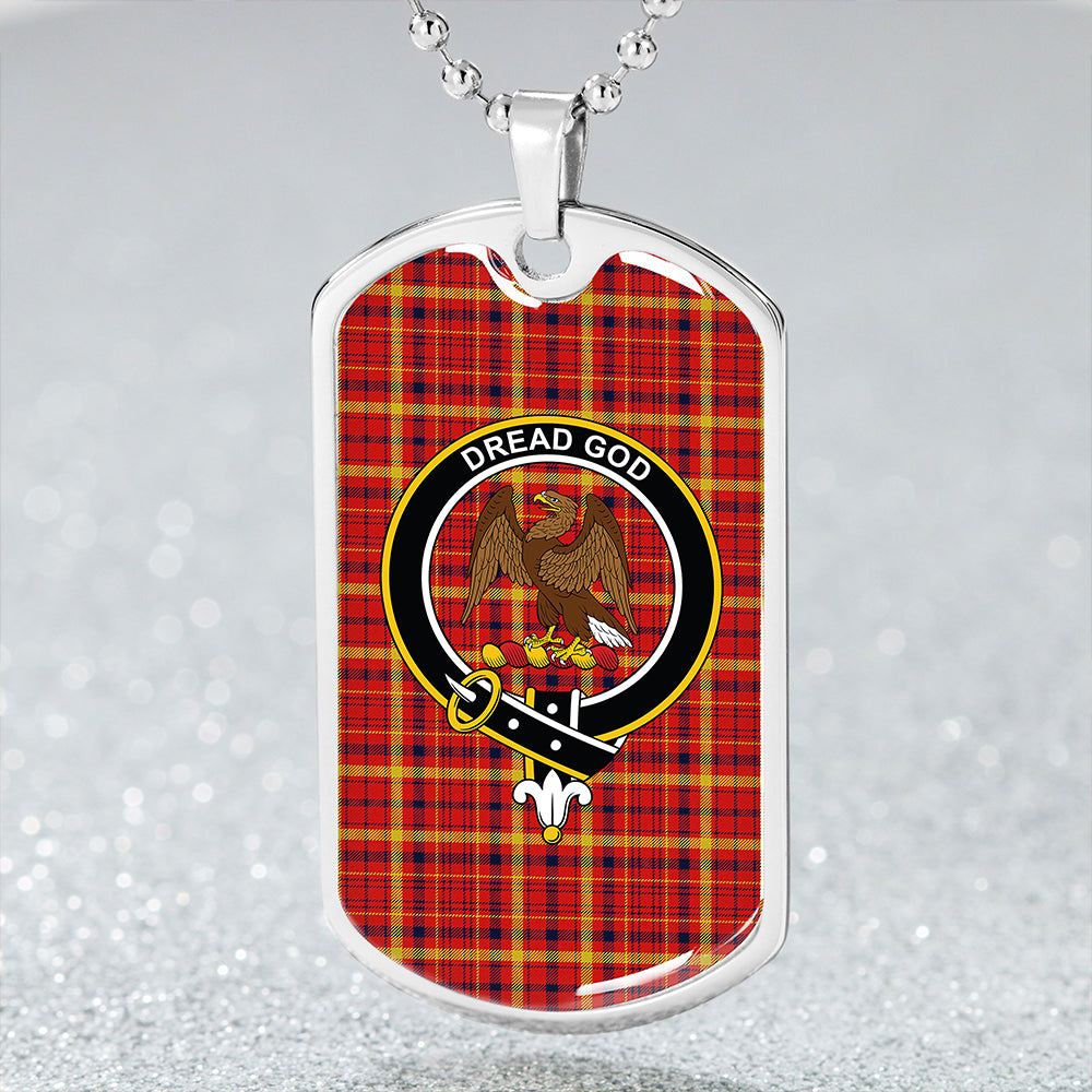 Munro Culloden Modern Clan Badge Classic Tartan Dog Tag Necklace