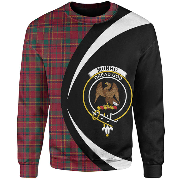 Munro Modern Clan Badge Tartan Sweatshirt Circle Style Personalized