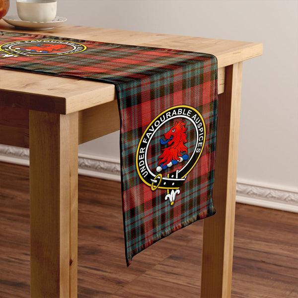 Murdoch Weathered Clan Badge Tartan Table Runner