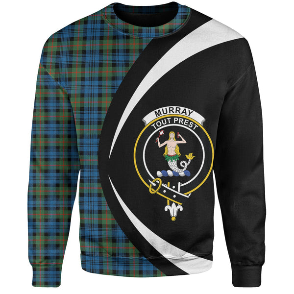 Murray Ancient Clan Badge Tartan Sweatshirt Circle Style Personalized