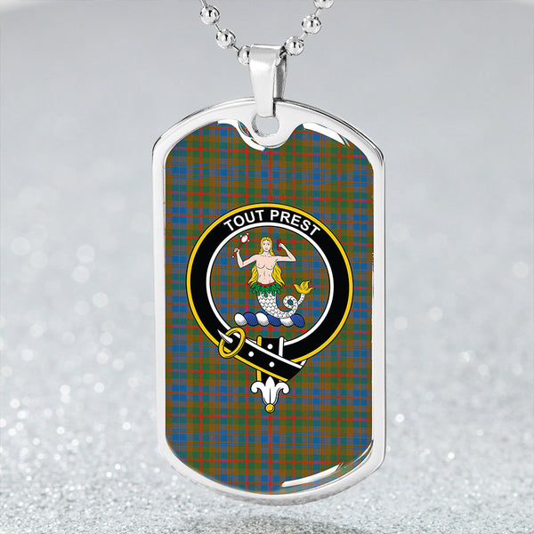 Murray Bed Cover Ancient Clan Badge Classic Tartan Dog Tag Necklace