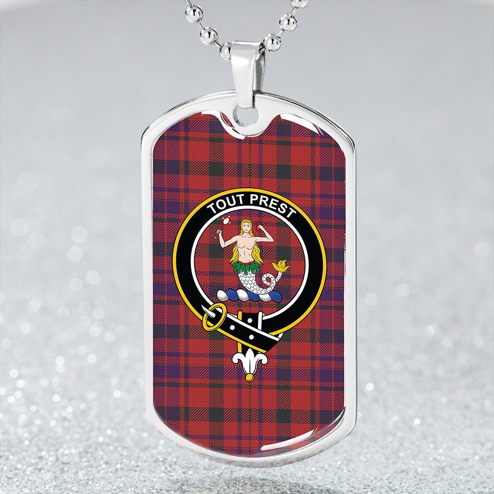 Murray Blair sample Weathered Clan Badge Classic Tartan Dog Tag Necklace