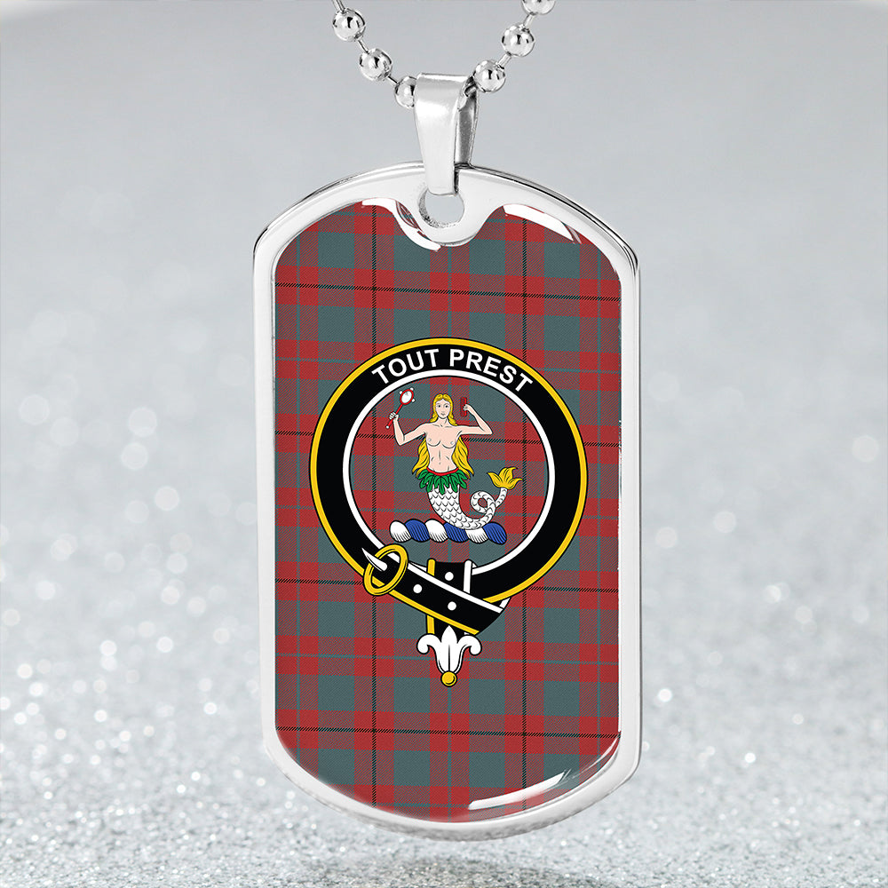 Murray Hose Weathered Clan Badge Classic Tartan Dog Tag Necklace