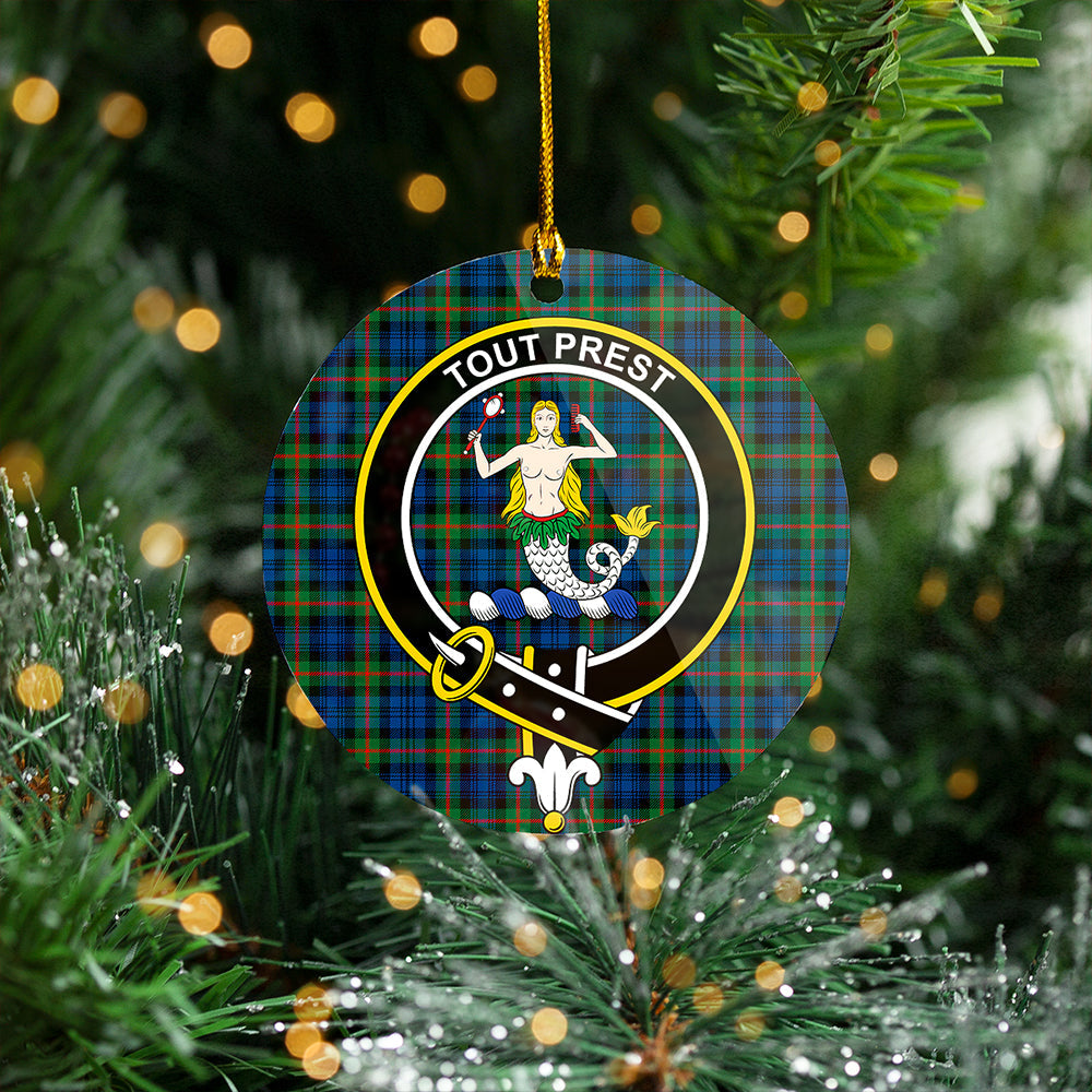 Murray Modern Clan Badge Tartan Plastic Christmas Ornaments