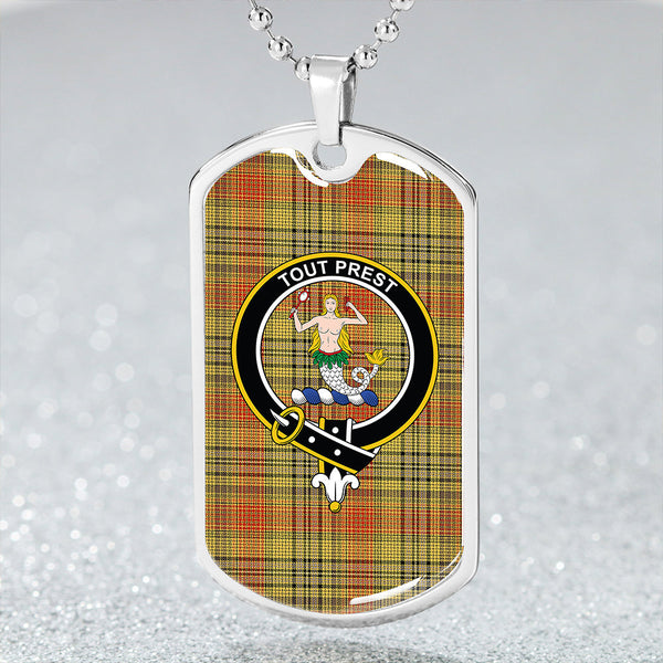 Murray Mungo Modern Clan Badge Classic Tartan Dog Tag Necklace