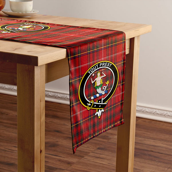 Murray Plaid Artifact Weathered Clan Badge Tartan Table Runner