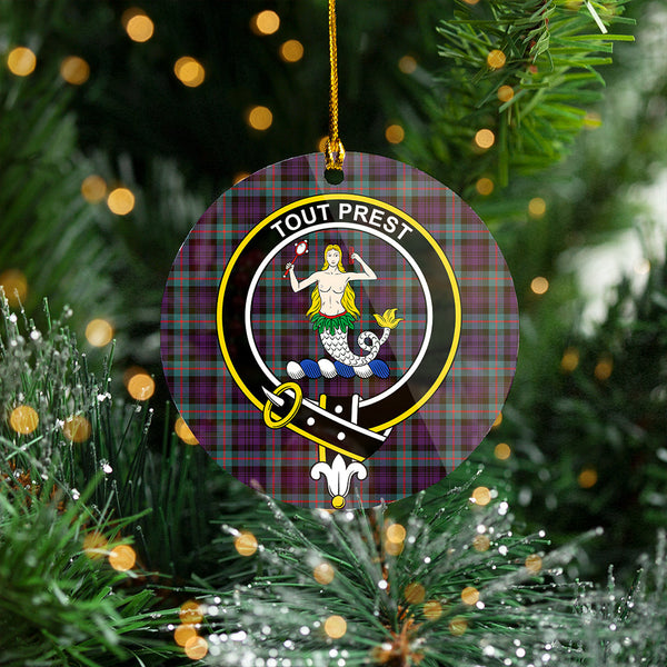 Murray Weathered Clan Badge Tartan Plastic Christmas Ornaments