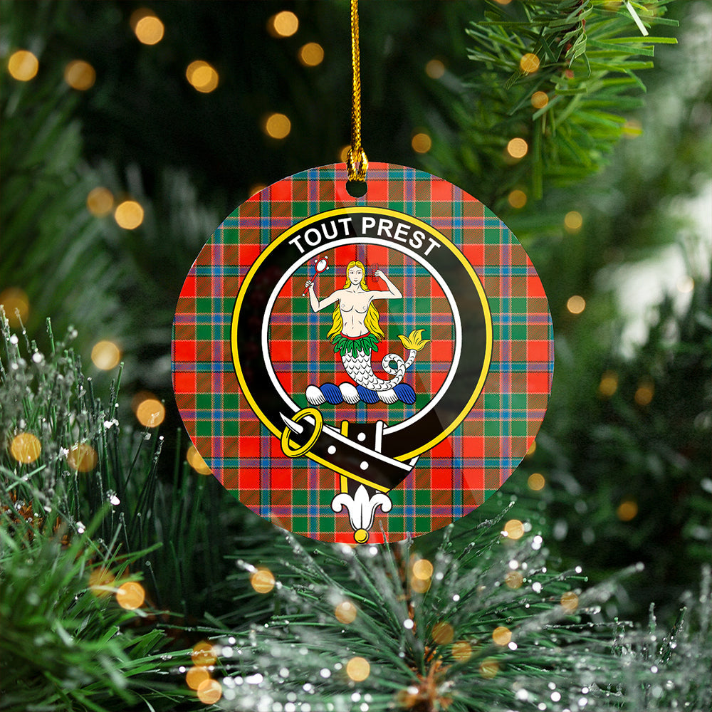 Murray of Abercairney Ancient Clan Badge Tartan Plastic Christmas Ornaments