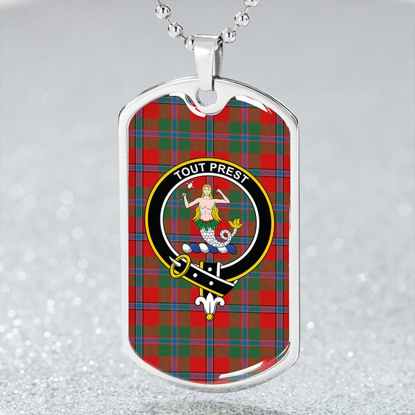 Murray of Abercairney Modern Clan Badge Classic Tartan Dog Tag Necklace