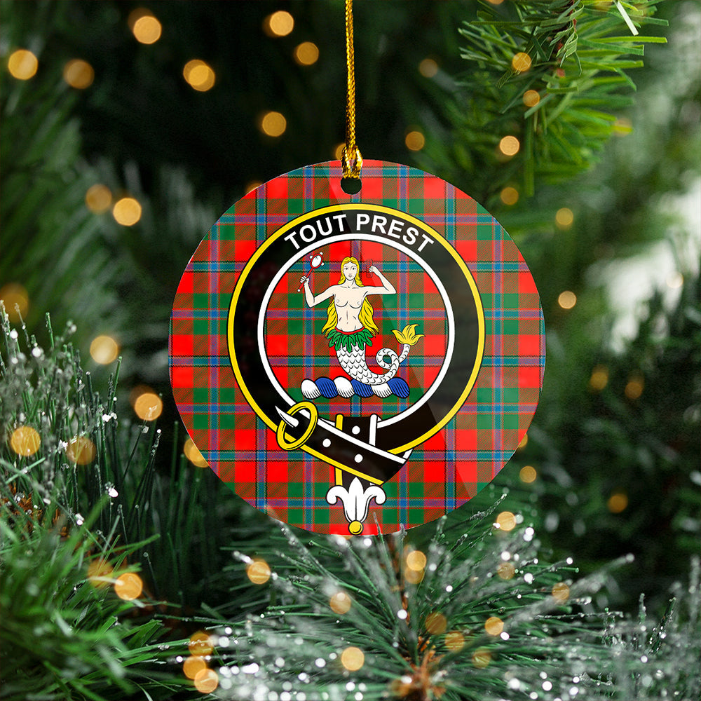 Murray of Abercairney Modern Clan Badge Tartan Plastic Christmas Ornaments