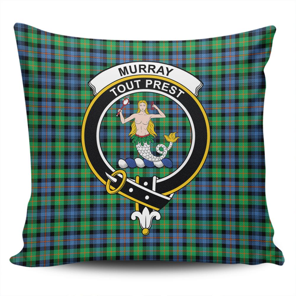 Murray of Atholl Ancient Tartan Classic Crest Pillow Cover