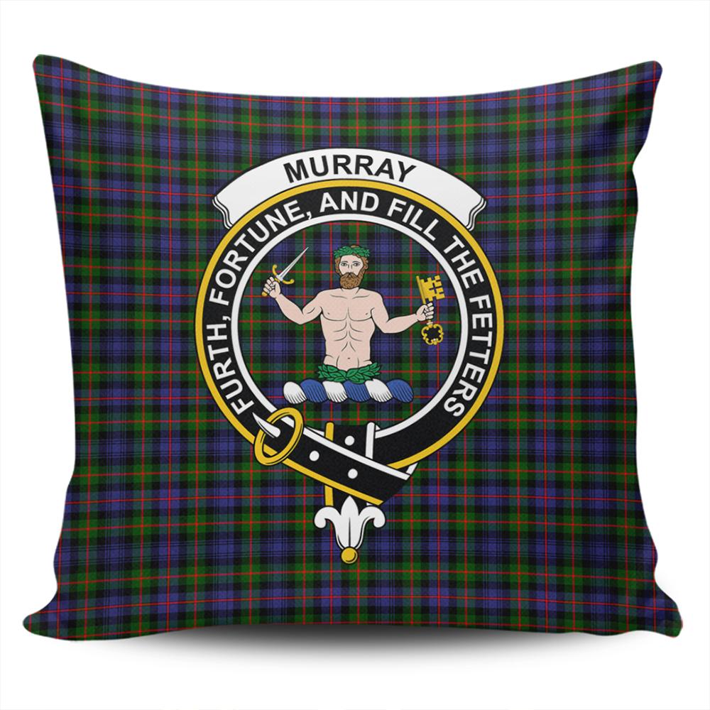 Murray of Atholl Modern Tartan Classic Crest Pillow Cover