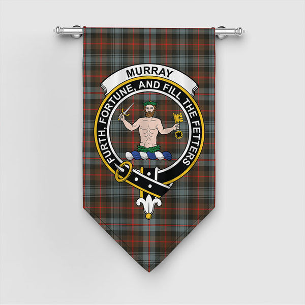 Murray of Atholl Weathered Tartan Classic Crest Gonfalon