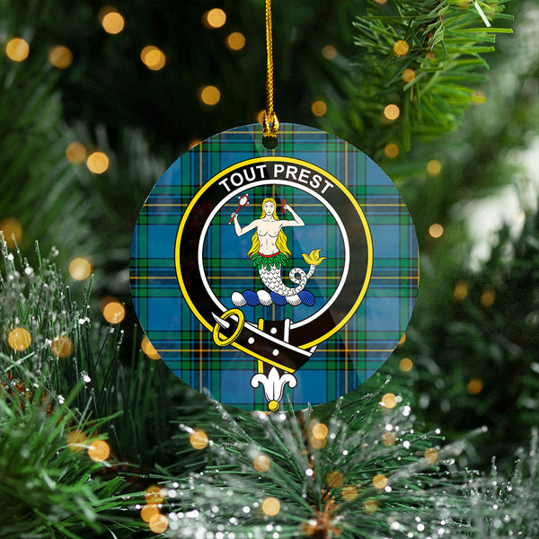 Murray of Elibank Ancient Clan Badge Tartan Plastic Christmas Ornaments