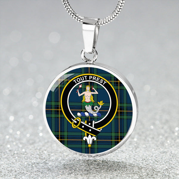 Murray of Elibank Modern Clan Badge Tartan Classic Circle Necklace