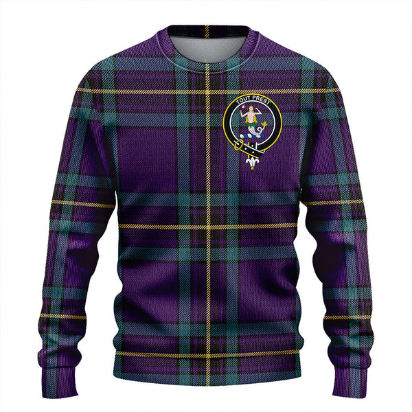 Murray of Elibank Weathered Clan Badge Tartan Knitted Sweater