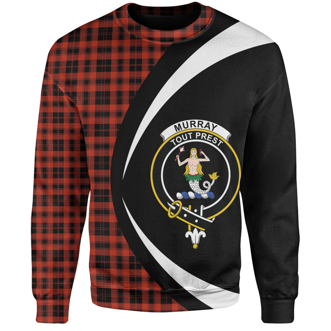 Murray of Ochtertyre Ancient Clan Badge Tartan Sweatshirt Circle Style Personalized