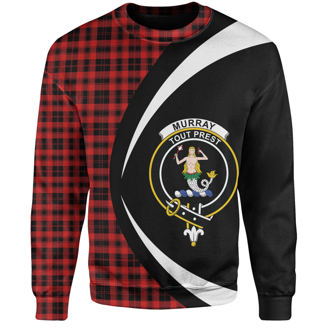 Murray of Ochtertyre Modern Clan Badge Tartan Sweatshirt Circle Style Personalized