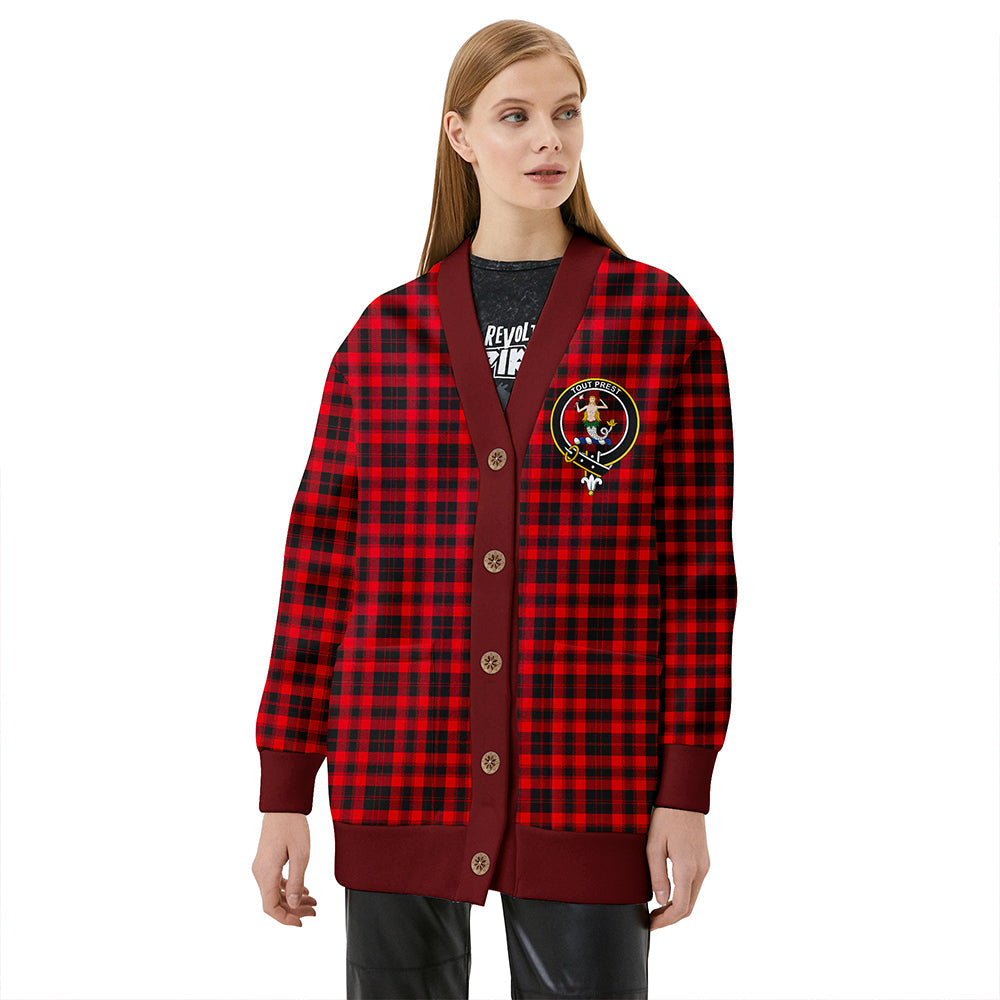 Murray of Ochtertyre Modern Clan Badge Tartan V-neck Cardigan