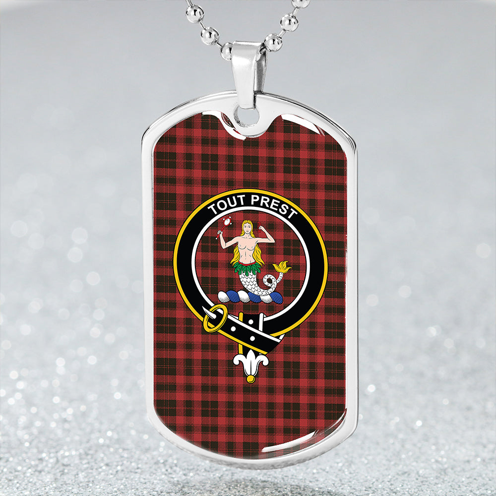 Murray of Ochtertyre Weathered Clan Badge Classic Tartan Dog Tag Necklace