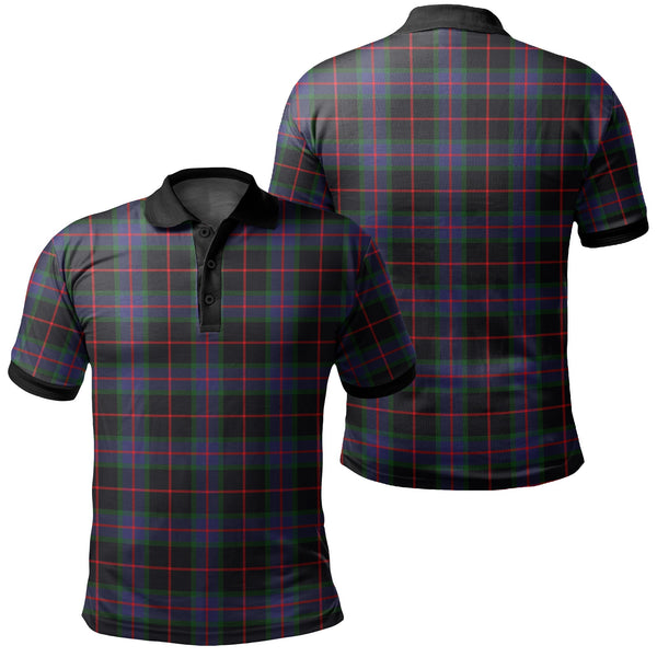 Nairn Tartan Classic Polo Shirt Black Neck 2 Style