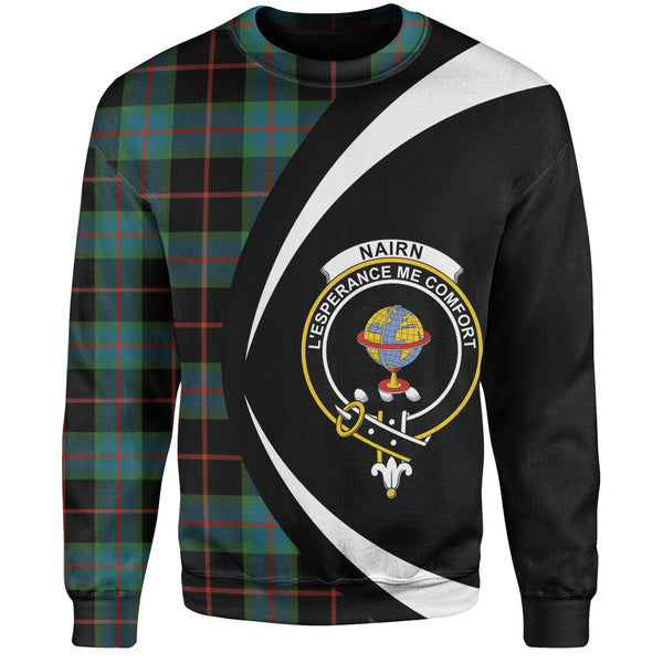 Nairn Ancient Clan Badge Tartan Sweatshirt Circle Style Personalized