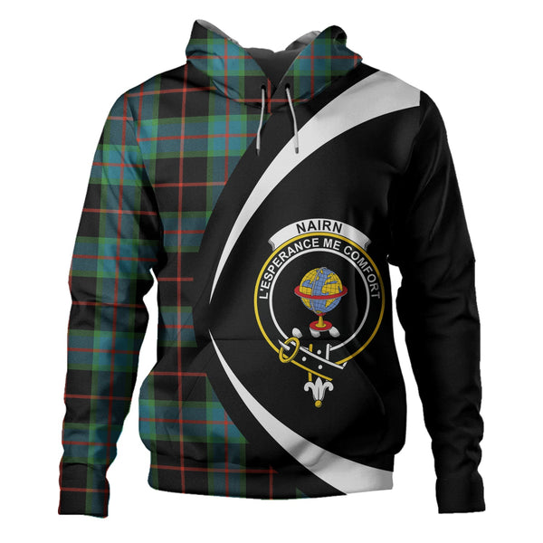 Nairn Ancient Clan Badge Tartan Hoodie Circle Style