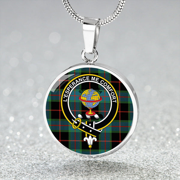 Nairn Ancient Clan Badge Tartan Classic Circle Necklace