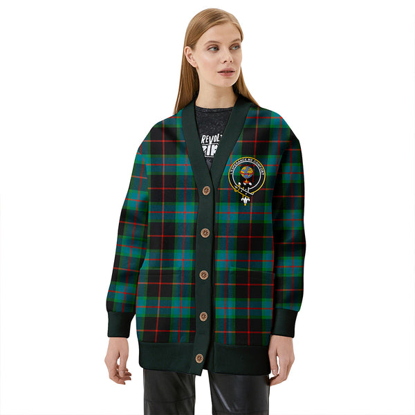 Nairn Ancient Clan Badge Tartan V-neck Cardigan