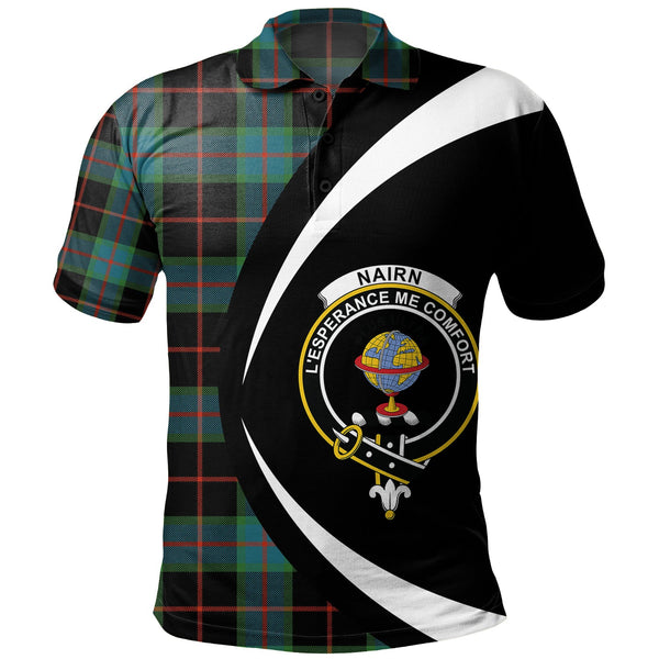 Nairn Ancient Clan Badge Tartan Polo Shirt Circle Style Personalized