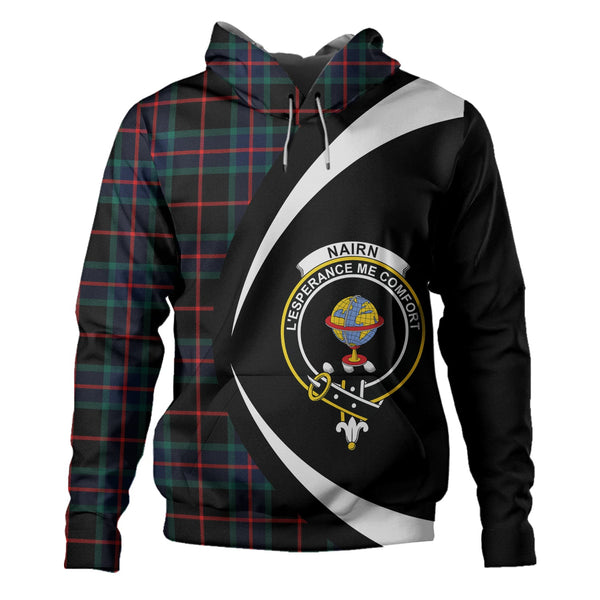 Nairn Modern Clan Badge Tartan Hoodie Circle Style