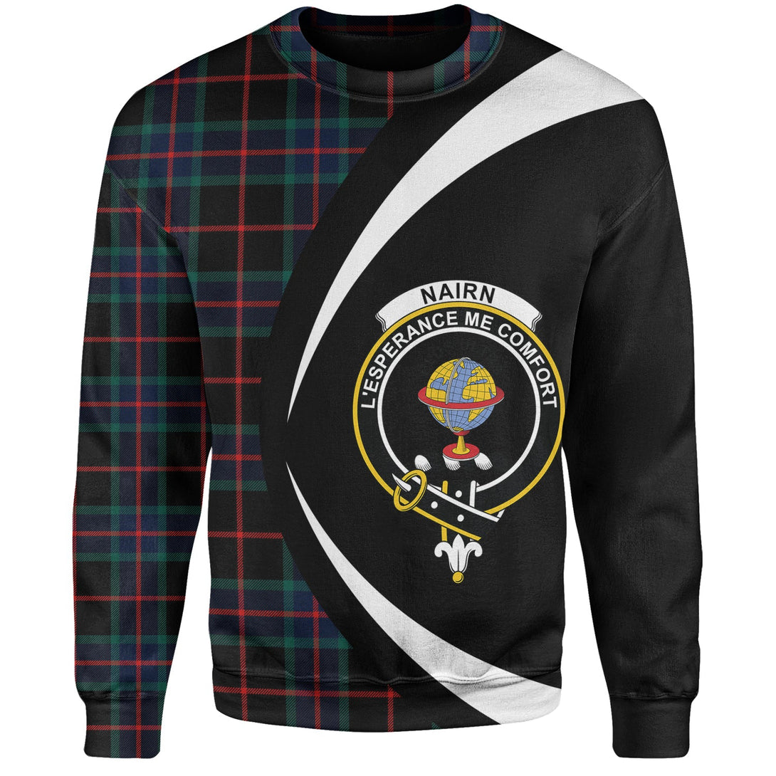 Nairn Modern Clan Badge Tartan Sweatshirt Circle Style Personalized