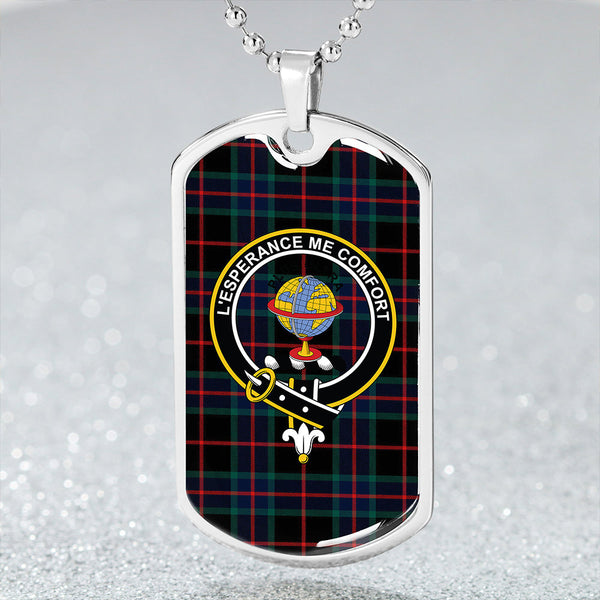 Nairn Modern Clan Badge Classic Tartan Dog Tag Necklace