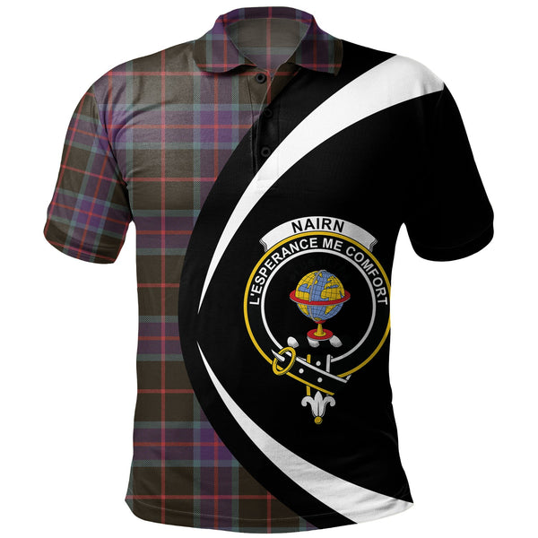 Nairn Weathered Clan Badge Tartan Polo Shirt Circle Style Personalized