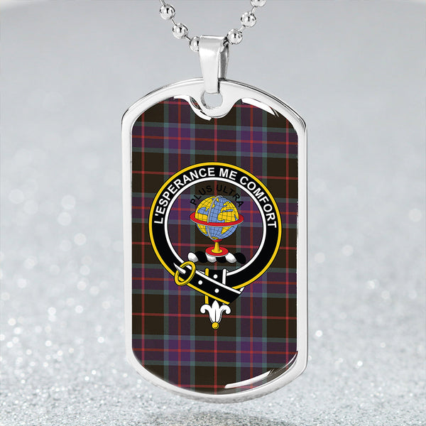 Nairn Weathered Clan Badge Classic Tartan Dog Tag Necklace