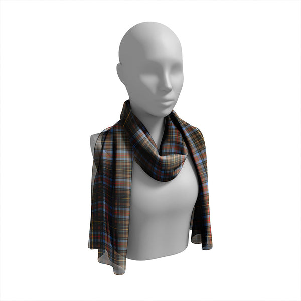 Nairn #2 Weathered Tartan Classic Silk Habotai Long Scarf