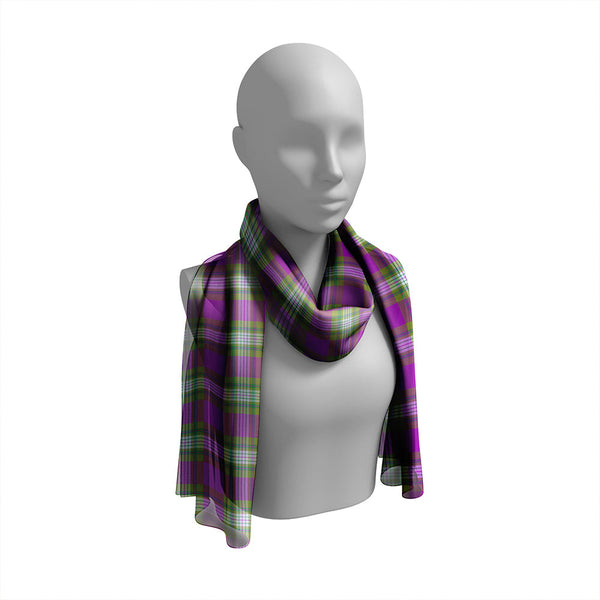 Nance #2 Modern Tartan Classic Silk Habotai Long Scarf