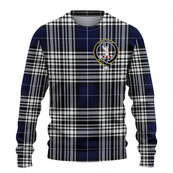 Napier Modern Clan Badge Tartan Knitted Sweater