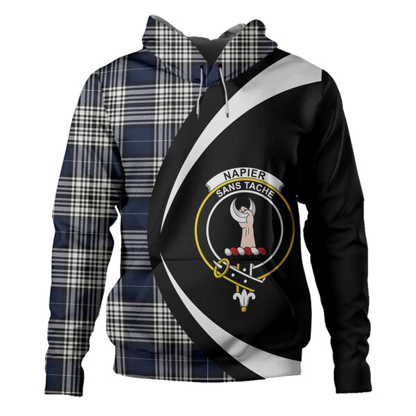 Napier Modern Clan Badge Tartan Hoodie Circle Style