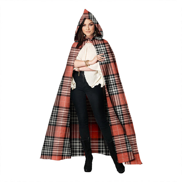 Napier Rose Ancient Clan Badge Tartan Hooded Cloak