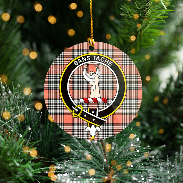 Napier Rose Ancient Clan Badge Tartan Plastic Christmas Ornaments