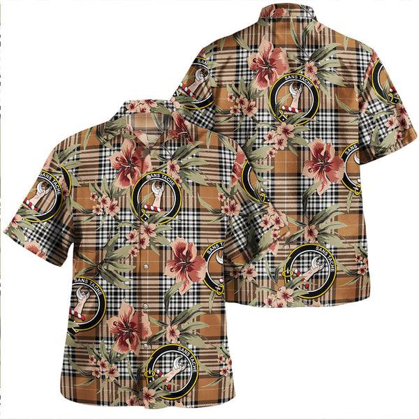 Napier Rose Modern Clan Badge Tartan Aloha Hawaiian Shirt Tropical Old Style