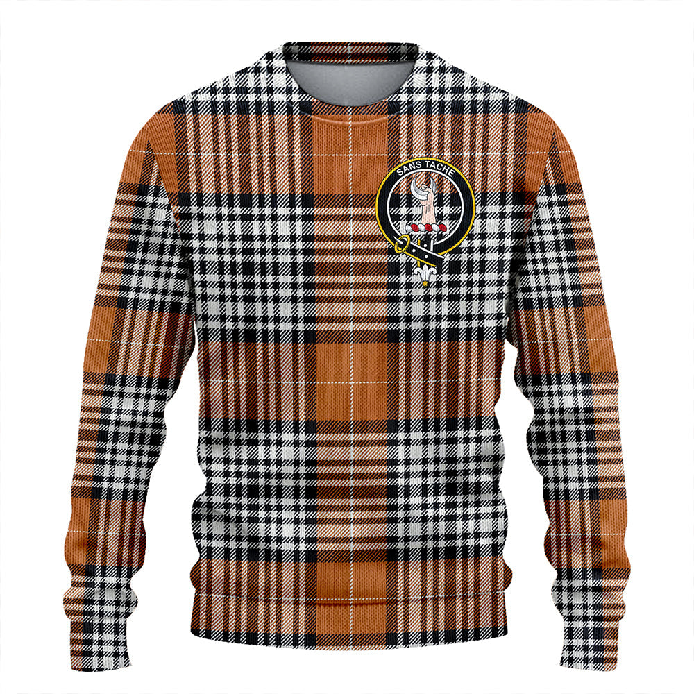 Napier Rose Modern Clan Badge Tartan Knitted Sweater