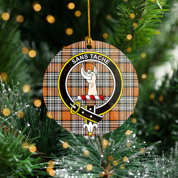 Napier Rose Modern Clan Badge Tartan Plastic Christmas Ornaments