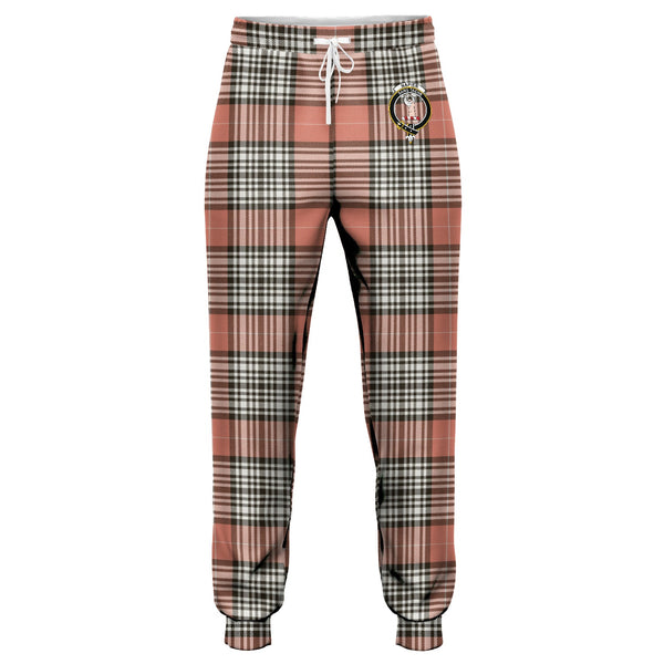 Napier Rose Weathered Clan Badge Tartan Jogger Pants