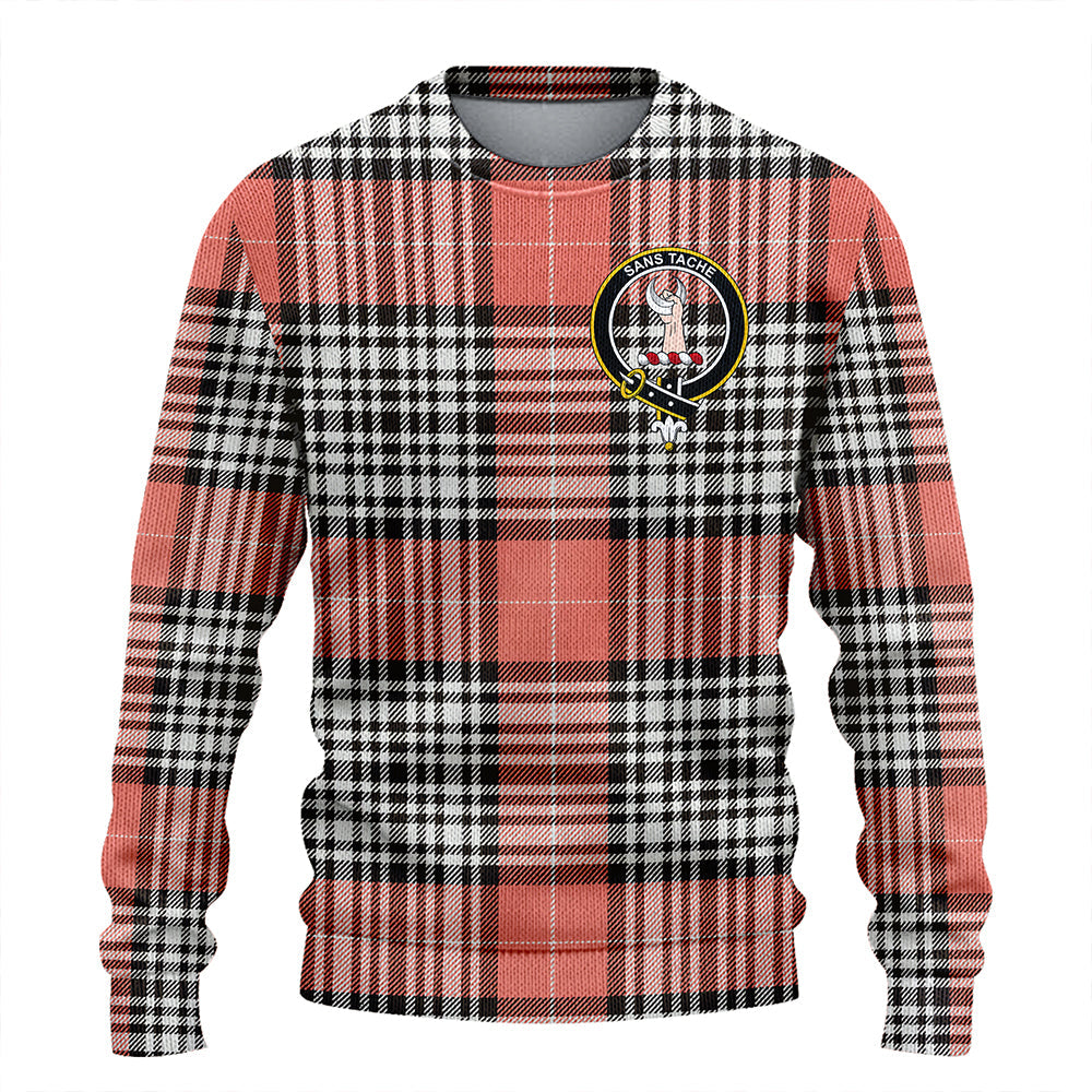 Napier Rose Weathered Clan Badge Tartan Knitted Sweater